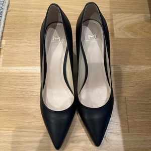 Marc Fisher LTD Mlzala Leather Pump Block Heel 9.5